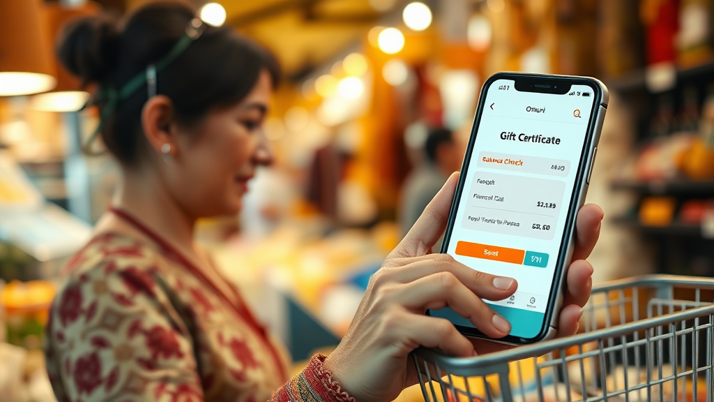 디지털 온누리상품권 사용 시 유의사항 (realistic 스타일)