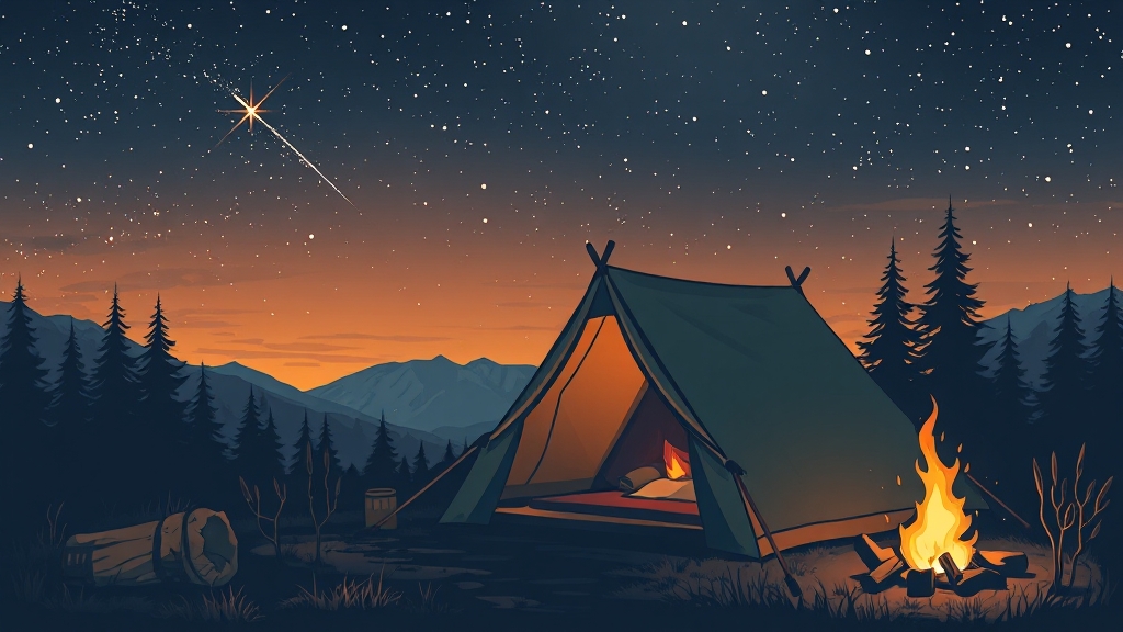 캠핑장 이용 꿀팁 & 주의사항 (illustration 스타일)