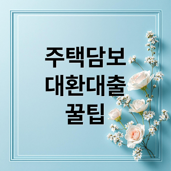 주택담보
대환대출
꿀팁 (주담대 대환대출 금리)