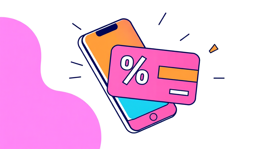 통신비 할인 카드 활용 꿀팁 (illustration 스타일)