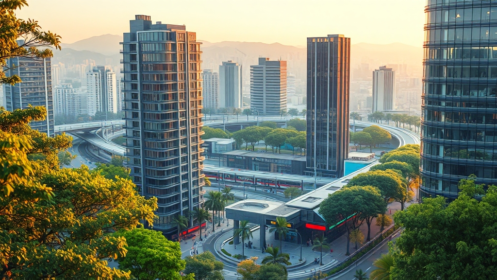 입지 환경 및 미래 가치 분석 (realistic 스타일)