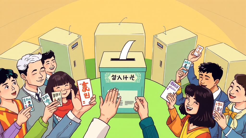 투표, 어떻게 해야 할까요? (cartoon 스타일)