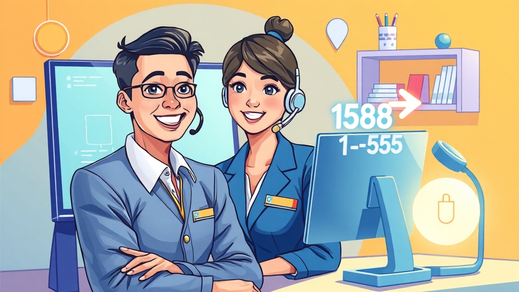 빠르고 친절한 고객센터 연결 (illustration 스타일)