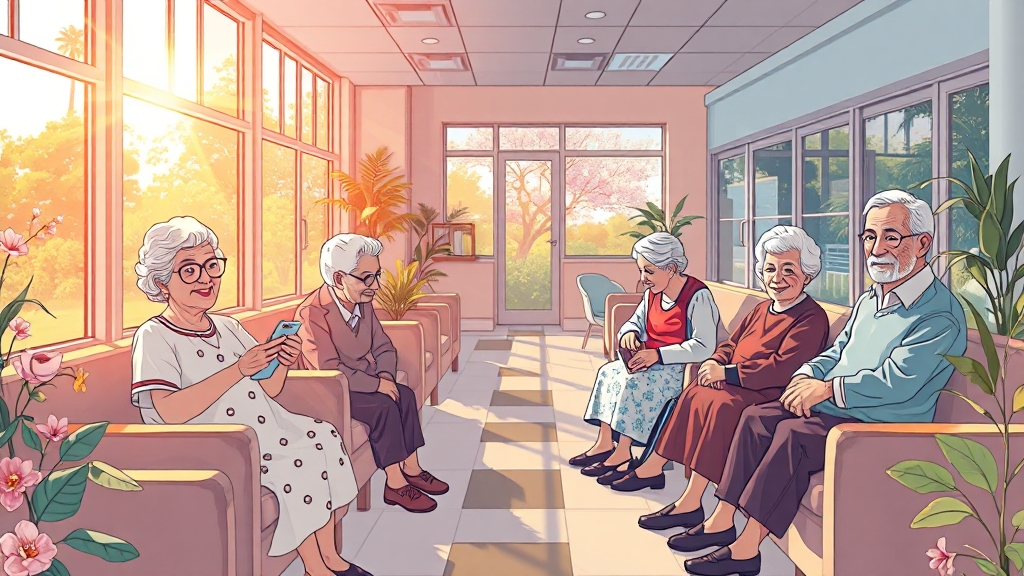 장기요양 서비스 종류 (등급별) (illustration 스타일)