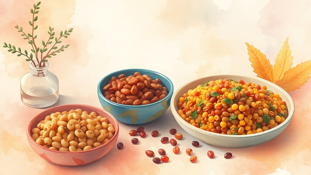 식물성 단백질, 맛있게 섭취하는 방법 (watercolor 스타일)