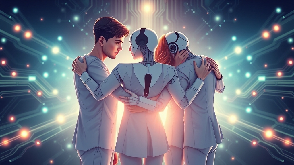 외로움과 사회적 연결: AI 기반 공동체의 대안 (illustration 스타일)