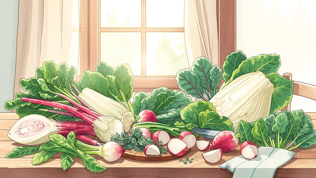 11월 제철 채소의 건강 (illustration 스타일)