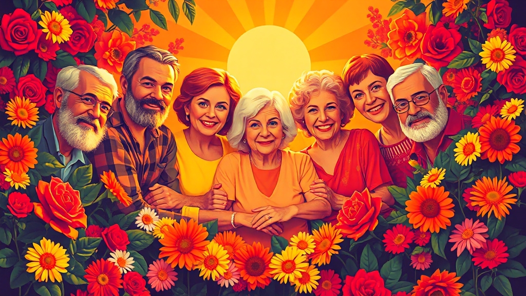 암 환자의 심리적 지원과 정신 건강 관리 (popart 스타일)