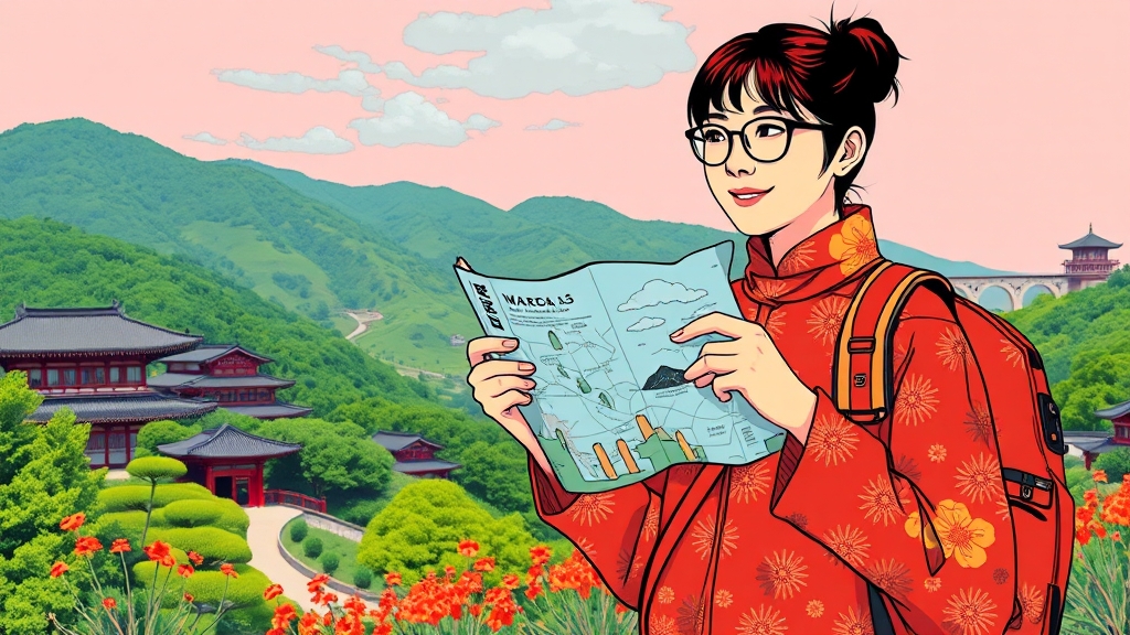 주변 관광 명소 연계 여행 코스 (popart 스타일)