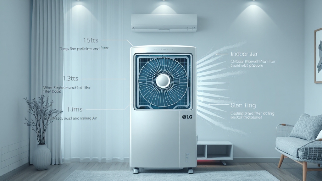 LG 에어컨 필터 종류 및 관리법 (illustration 스타일)