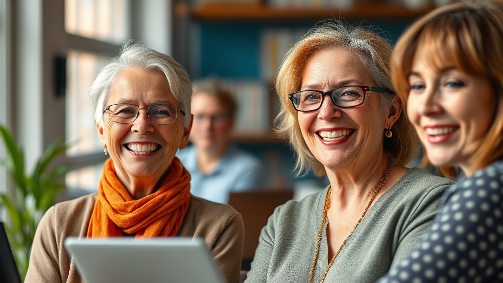 4050 일자리 센터 교육 훈련 프로그램 (realistic 스타일)