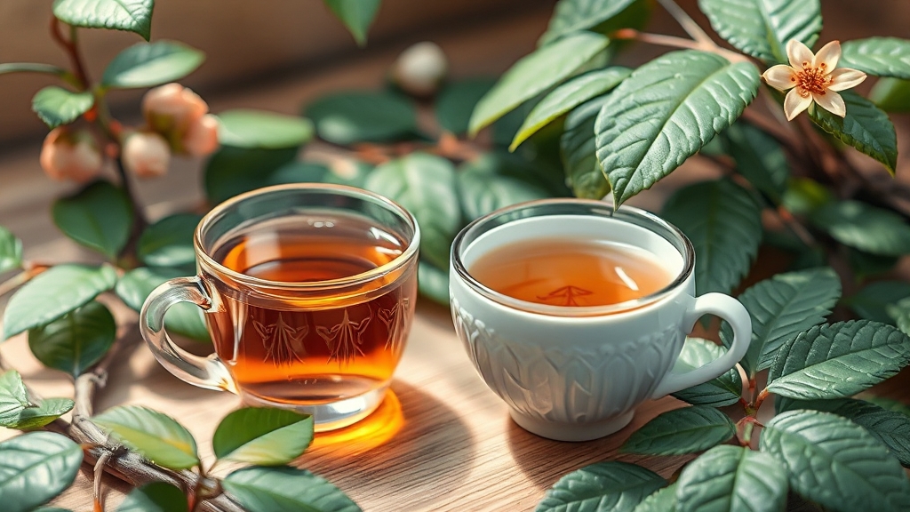 둥글레차, 핵심 효능은? (realistic 스타일)