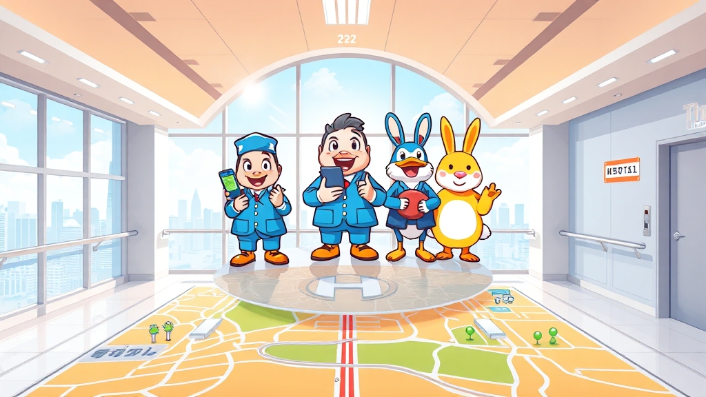 온라인 예약 방법 (cartoon 스타일)