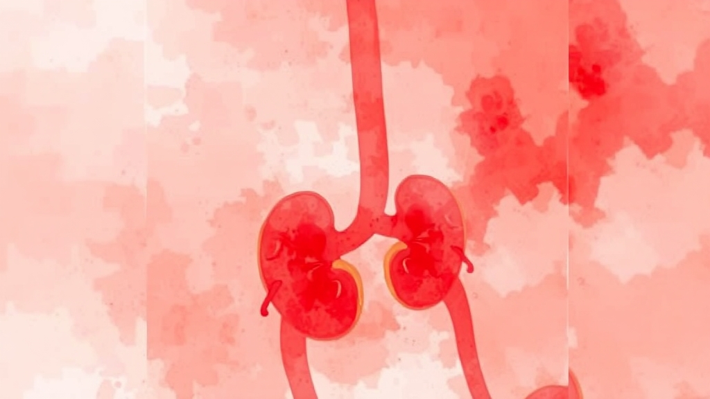 혈뇨 원인과 건강상 의미 (watercolor 스타일)