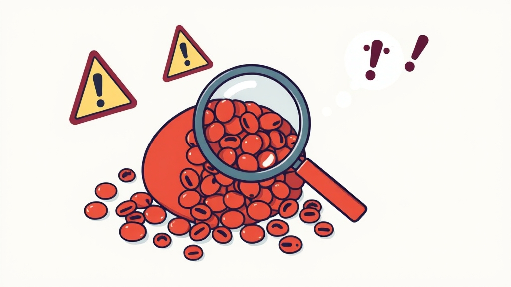 렌틸콩 부작용 및 주의사항 (illustration 스타일)