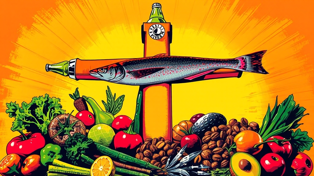 고지혈증에 좋은 음식은? (popart 스타일)