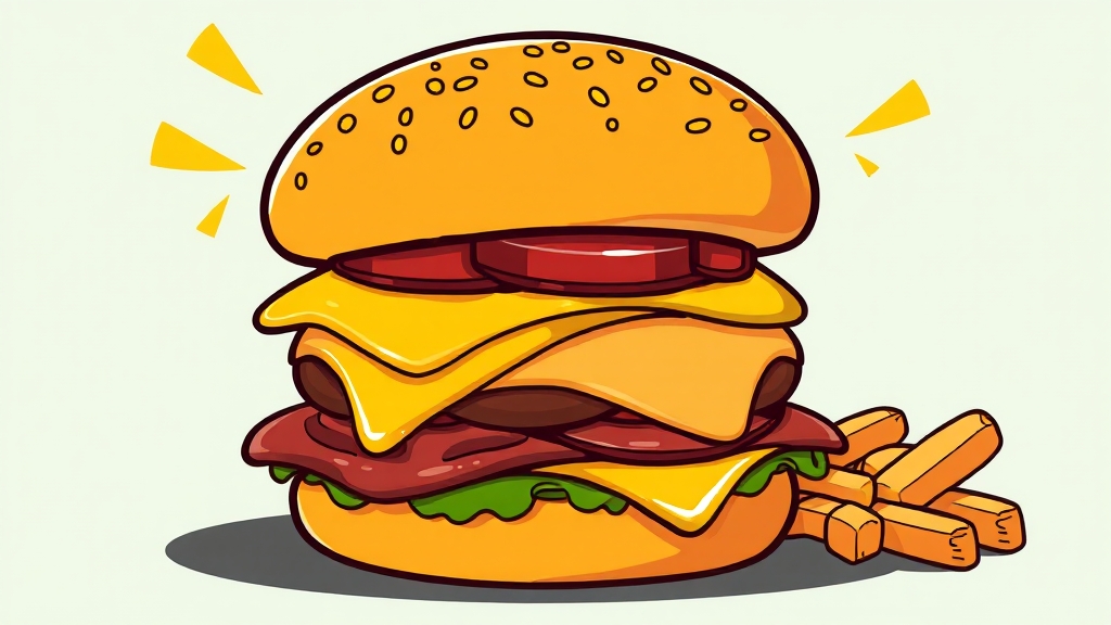 맥모닝 주문 꿀팁 대방출 (cartoon 스타일)