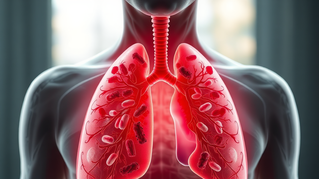 결핵의 주요 증상은? (realistic 스타일)