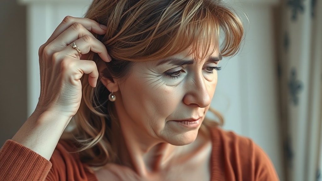 여성 탈모의 주요 원인 (realistic 스타일)