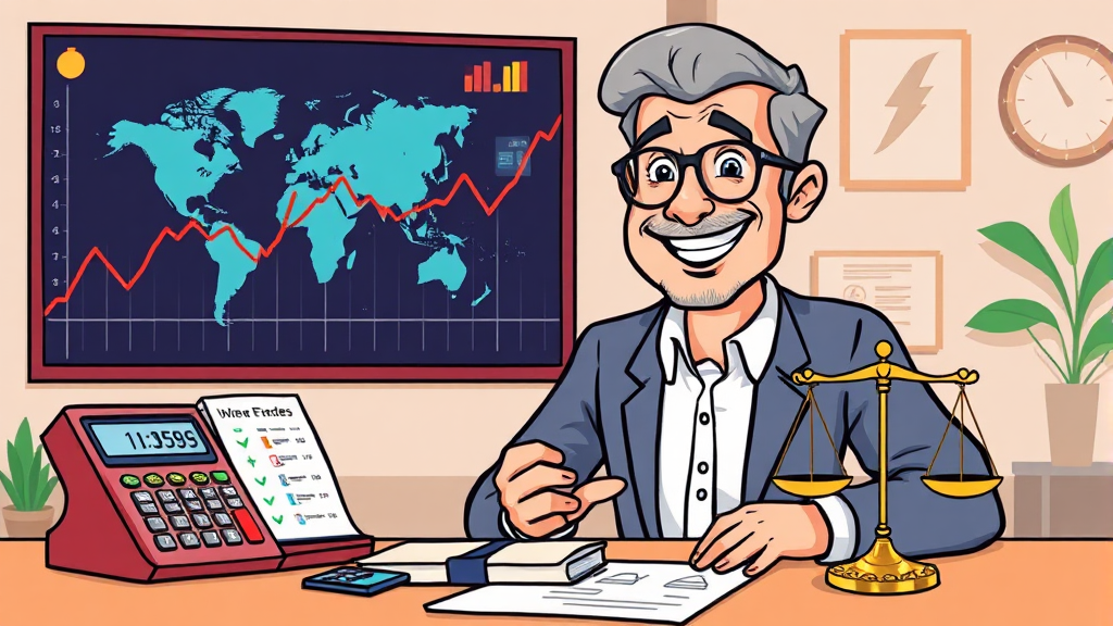 해외주식 투자 시 유의사항 (cartoon 스타일)