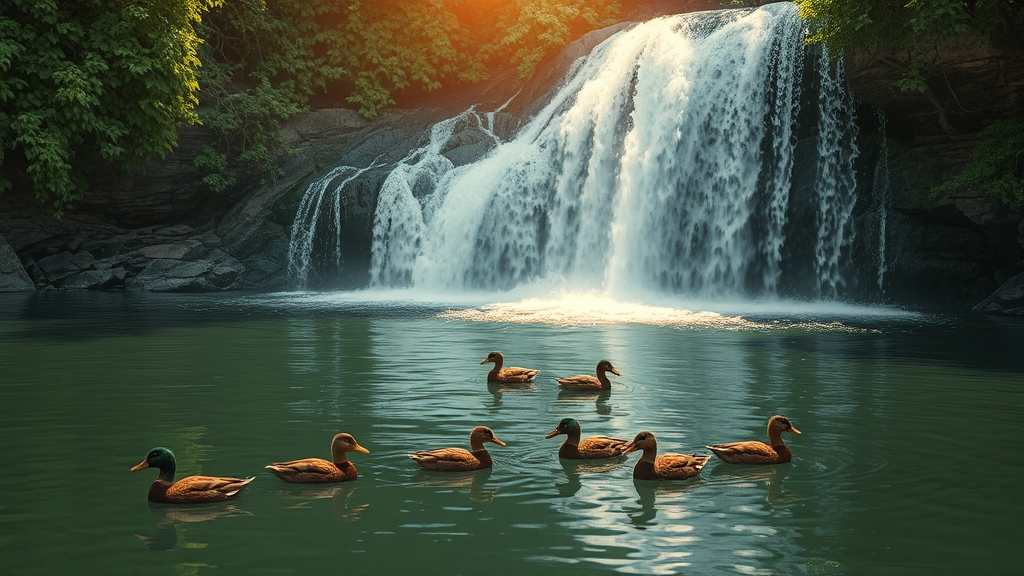 물의 양과 흐름 꿈 해몽 (realistic 스타일)