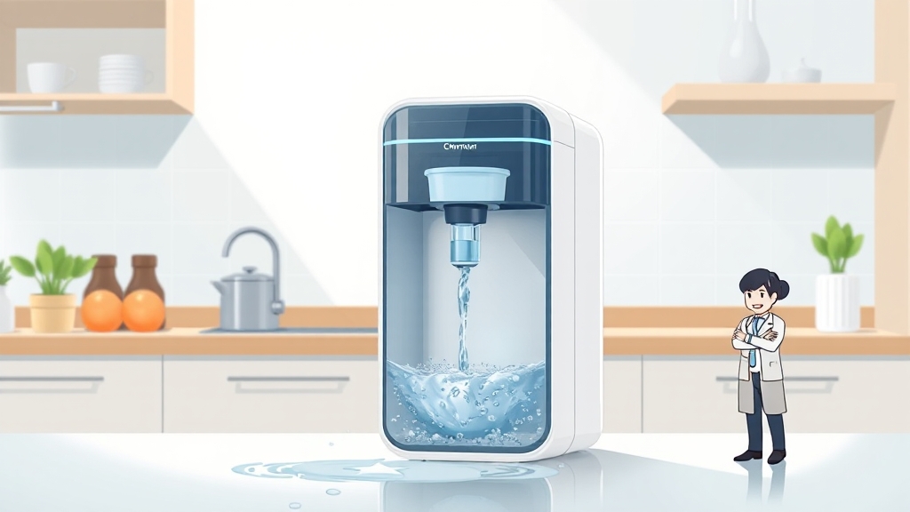 정수기 설치 및 사용 팁 (illustration 스타일)