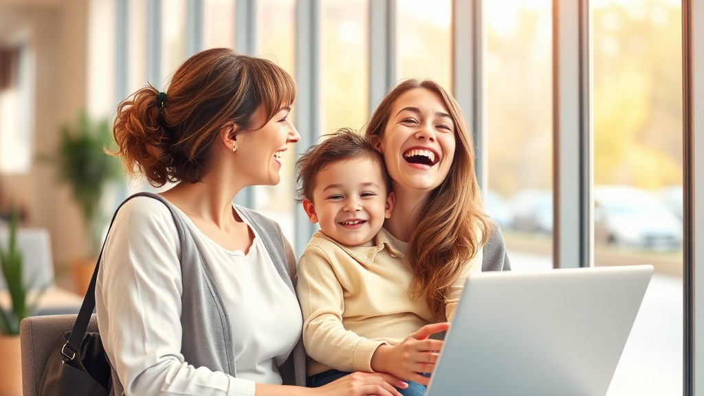 육아휴직 연계 제도 (realistic 스타일)