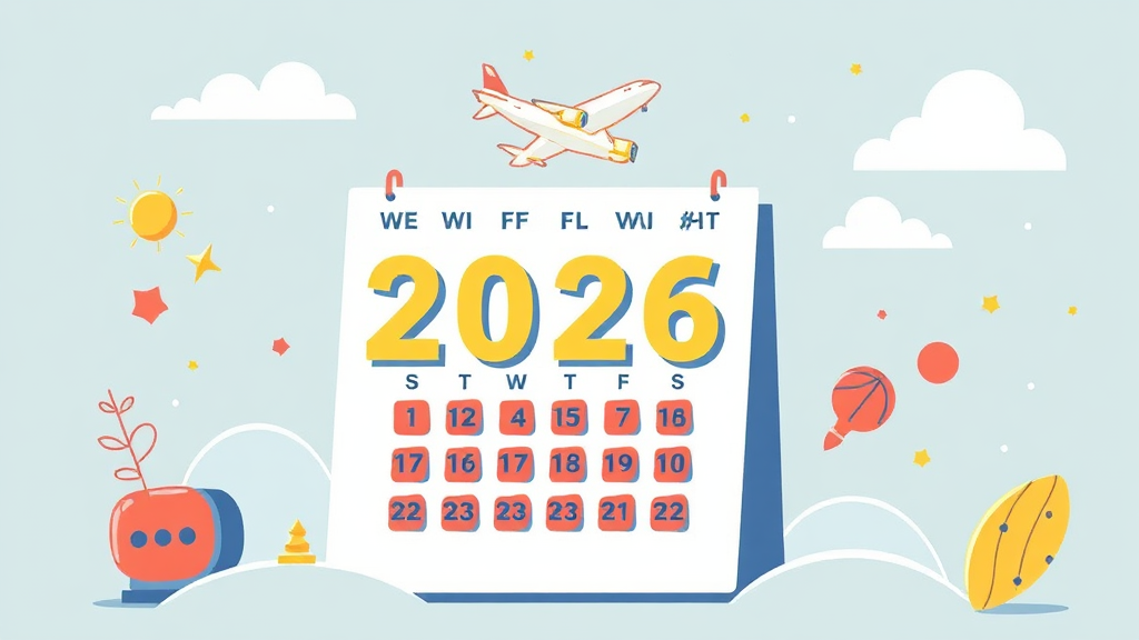 2026년 공휴일 한눈에 보기 (illustration 스타일)