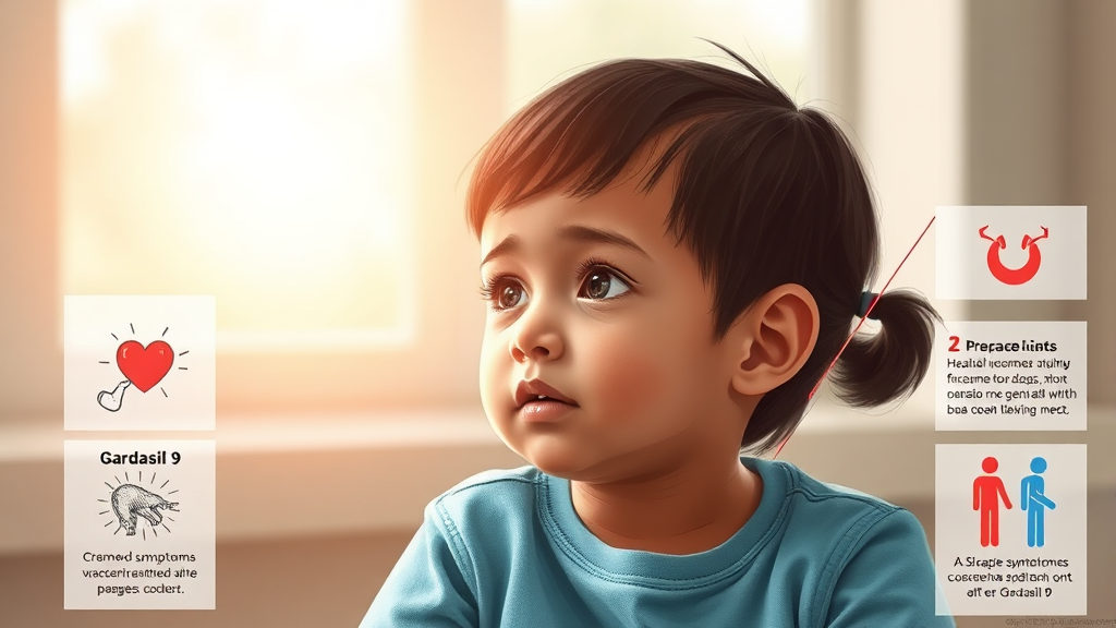 가다실 9가 접종 후 발생 가능한 부작용 및 주의사항 (realistic 스타일)