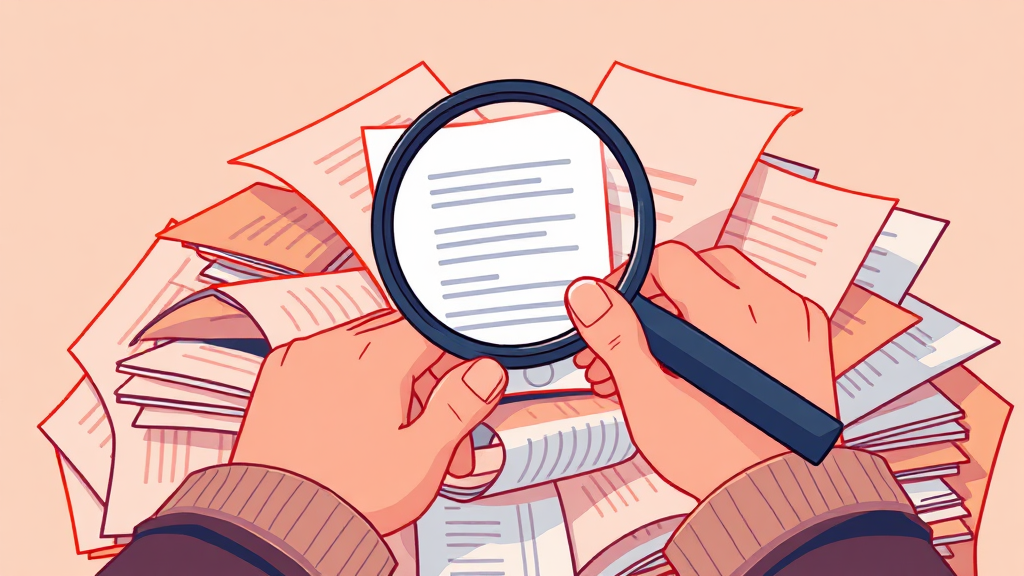 제출 서류, 꼼꼼히 확인하세요! (illustration 스타일)