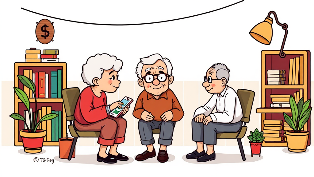 퇴직 후 소득 공백, 어떻게 대비해야 할까? (cartoon 스타일)