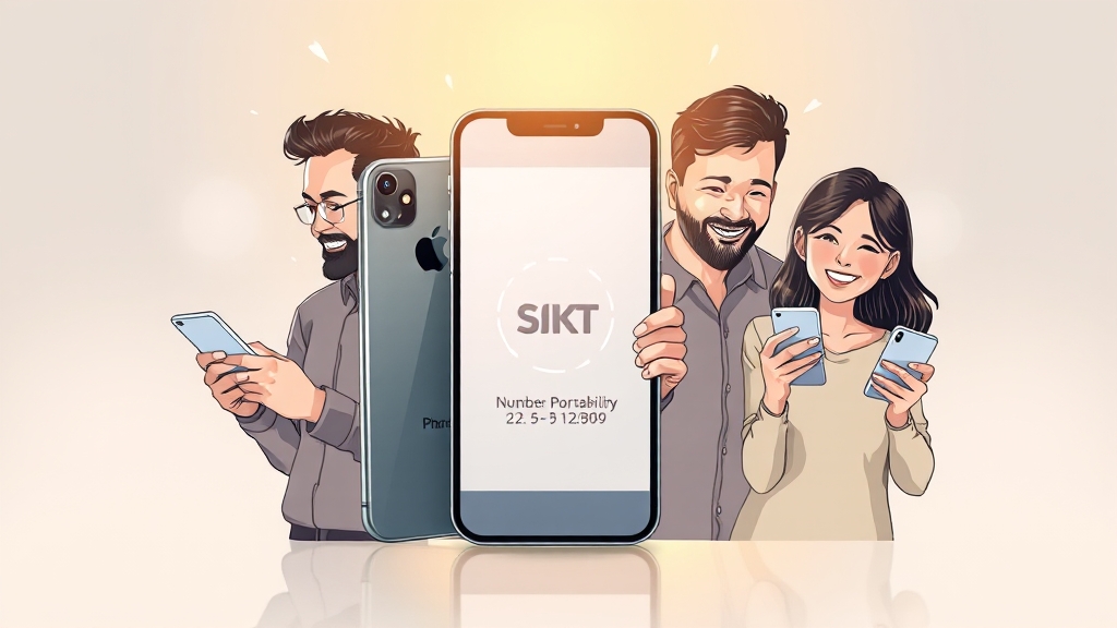 아이폰 번호 이동 혜택 (illustration 스타일)