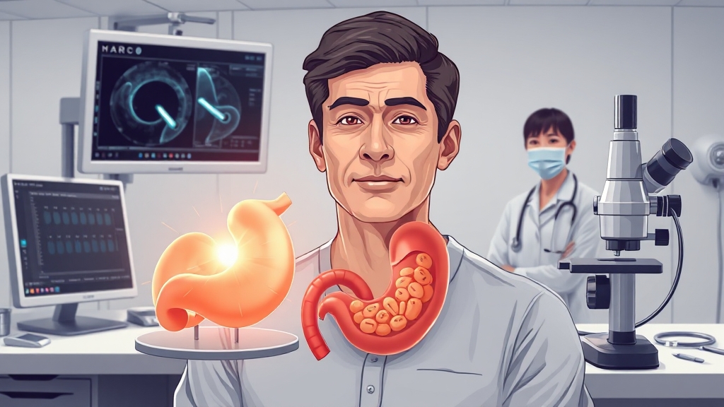 위암 검진: 정기 검진의 중요성 (illustration 스타일)