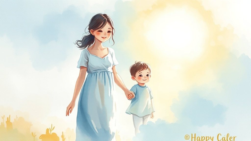결론: 아이돌보미의 밝은 미래 (watercolor 스타일)
