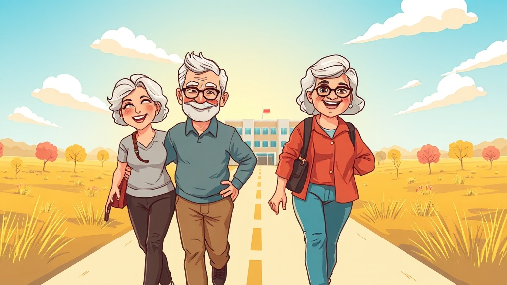 60대 일자리, 왜 중요할까요? (cartoon 스타일)