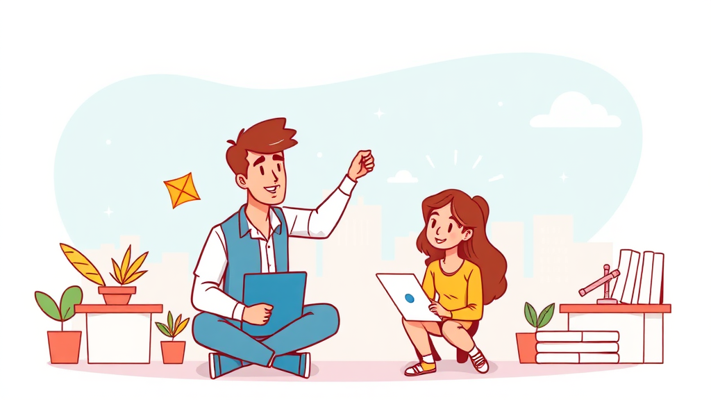 성공적인 커리어 전환: 국비 지원 교육으로 미래를 설계하다 (cartoon 스타일)