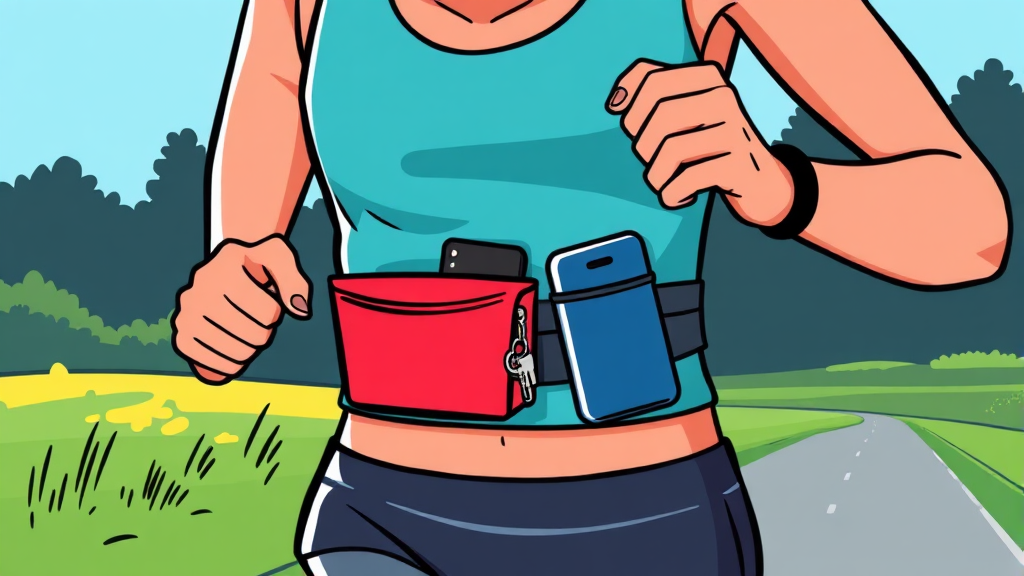 나이키 러닝벨트, 이렇게 활용해보세요! (cartoon 스타일)