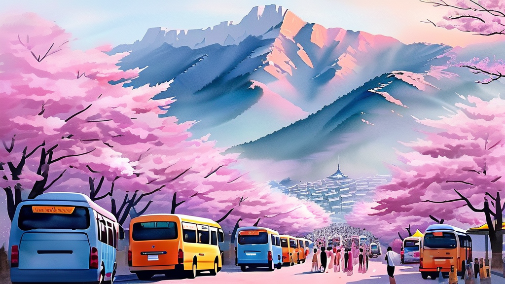 고려산 진달래 축제: 기본 정보와 즐길 거리 (watercolor 스타일)