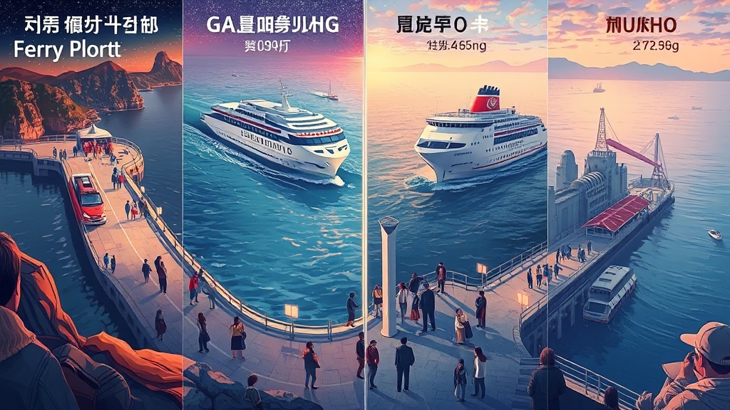 2025 울릉도 배편 크루즈 완벽 가이드: 항구별 시간표·요금·예약 방법 2 항구별 비교 및 특징 (illustration 스타일)