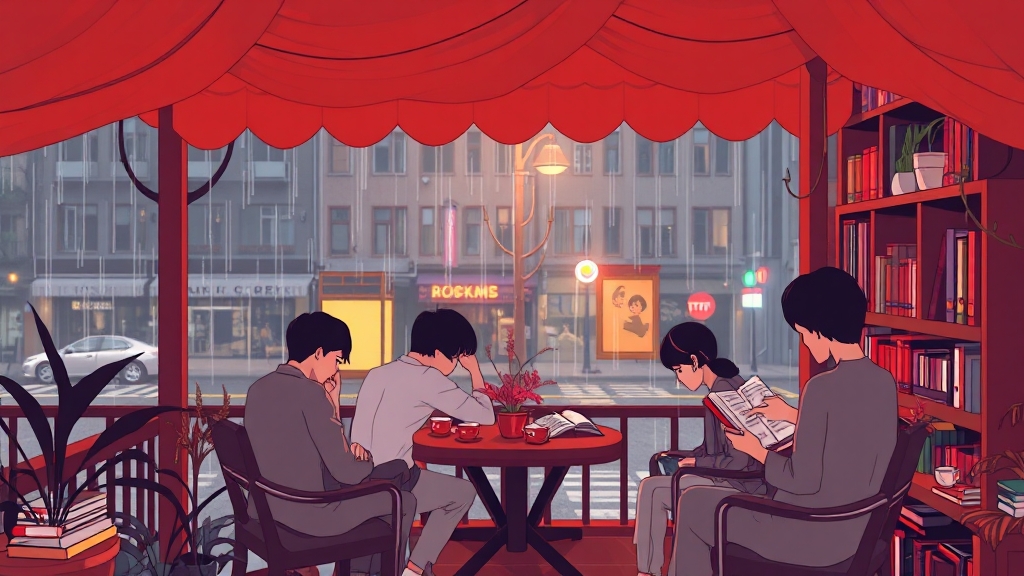 서촌, 인생샷 명소 카페 (cartoon 스타일)