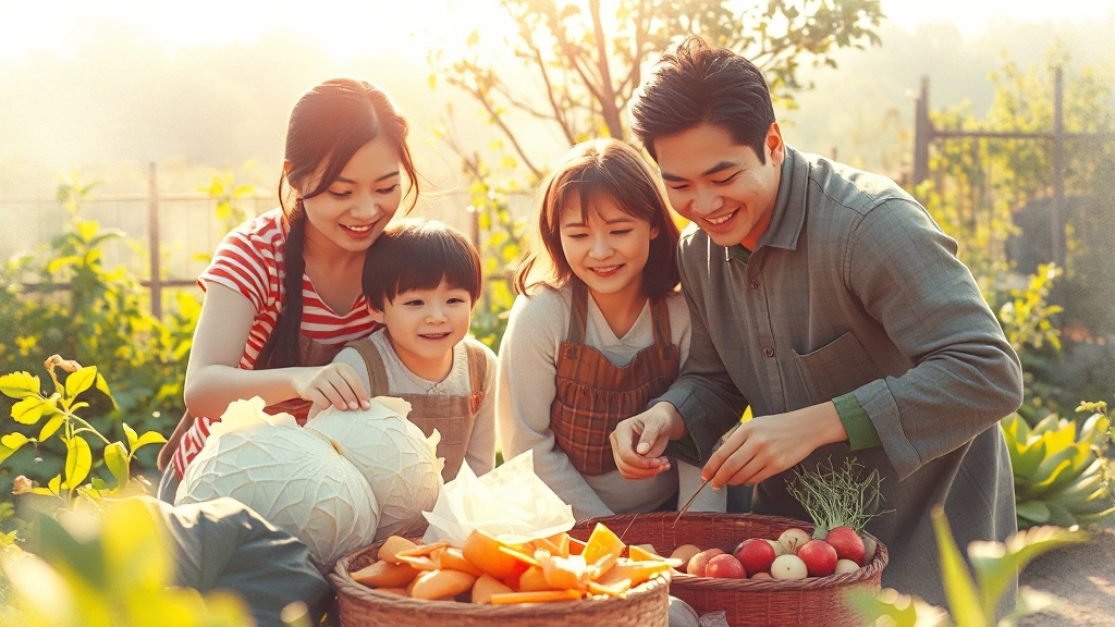 김장 배추와 무, 왜 중요할까요? (watercolor 스타일)