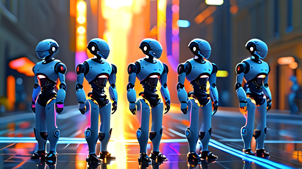 휴머노이드 로봇 데이터, AI 학습부터 상용화까지 핵심 전략 5 다양한 휴머노이드 로봇 개발 동향 (realistic 스타일)