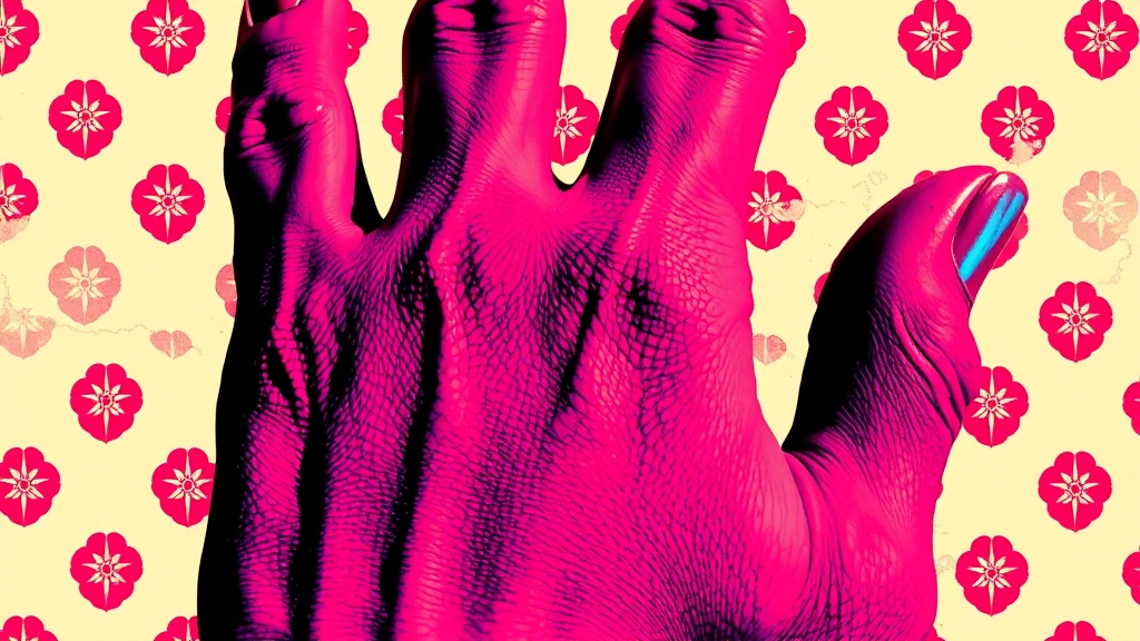 손가락 관절염 증상과 통증 (popart 스타일)