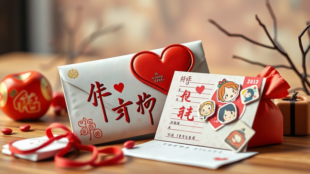 마음을 담은 세뱃돈 봉투, 이렇게 꾸며보세요! (realistic 스타일)