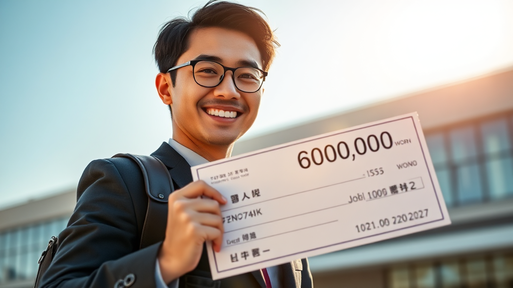 구직촉진수당, 얼마나 받을까? (realistic 스타일)