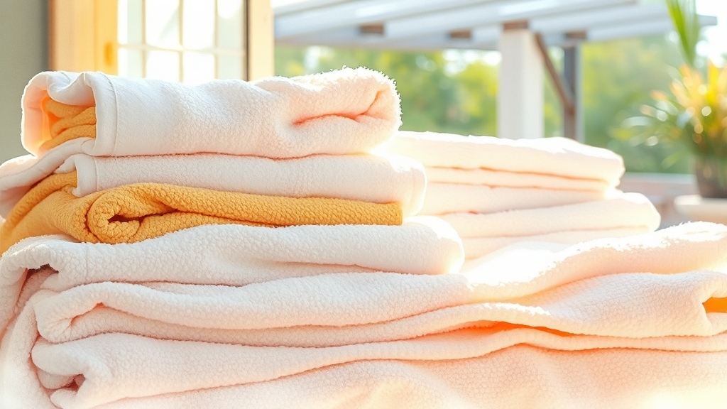 호텔 수건처럼 뽀송하게! (watercolor 스타일)