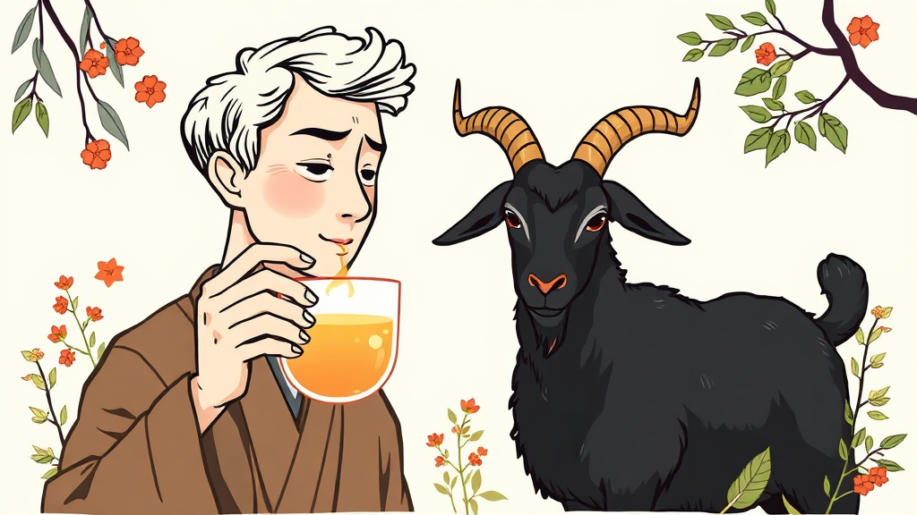 흑염소 섭취, 어떻게 해야 가장 효과적일까? (illustration 스타일)