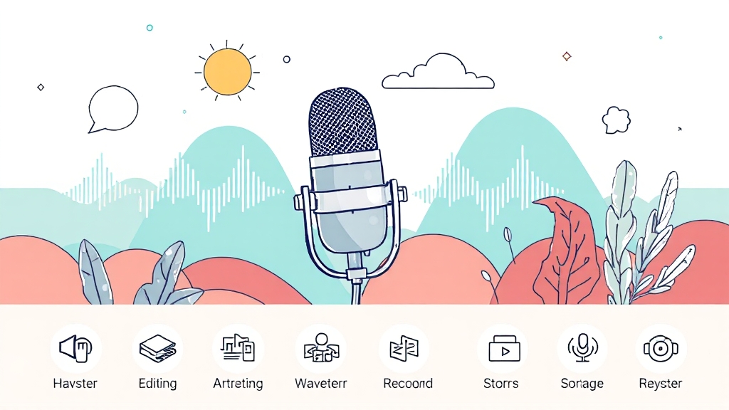 녹음기 어플 선택 핵심 가이드 (illustration 스타일)