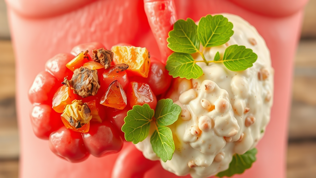 위 건강을 위한 현명한 선택: 매스틱검 외 추가 성분 탐구 (realistic 스타일)