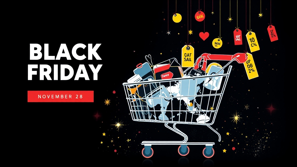 블랙프라이데이, 쇼핑 축제! (illustration 스타일)